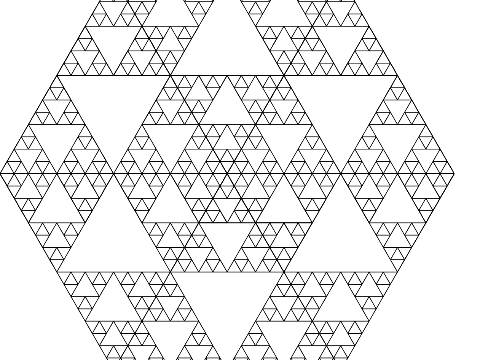 Hexagon of Nested Triangles - Recursive