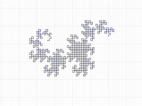 dragon curve II (iterative)