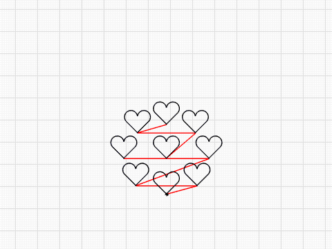 Turtle Stitch heart design