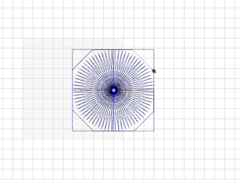 Ananas Ministern in Miniquadrat mit Ecken