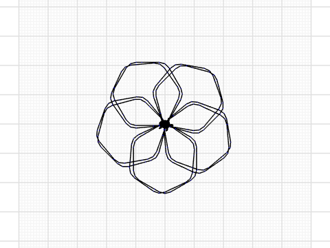 Five Petal Hexagon Flower