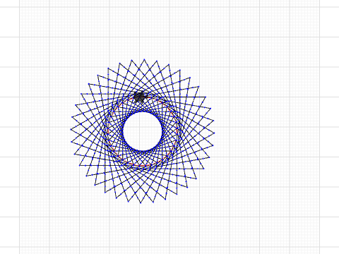 36 Triangles in circle with centre gap