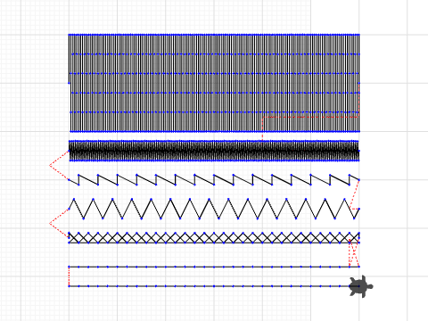 Different stitches