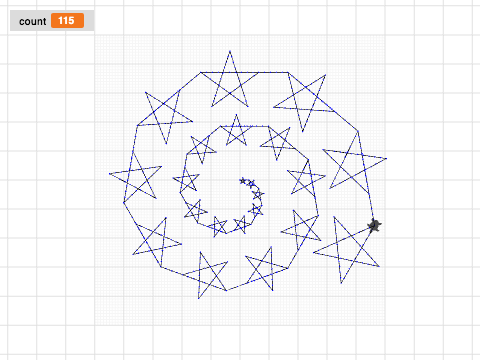 penta star spiral