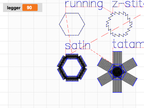 polystitch hexie example / cynthia