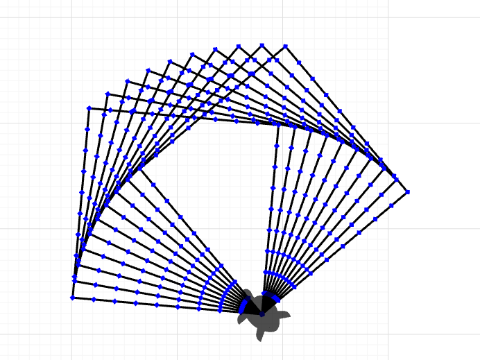 Fanned squares