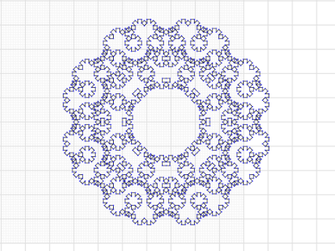 fractal with geometry blocks 2