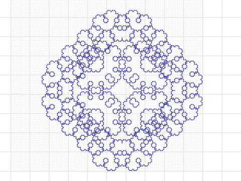 fractal with geometry blocks 4