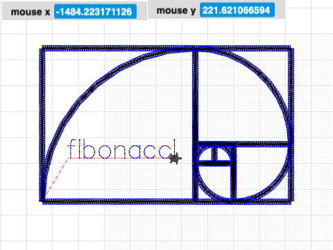 fibonacci spiral based on makeratschool fibonacci