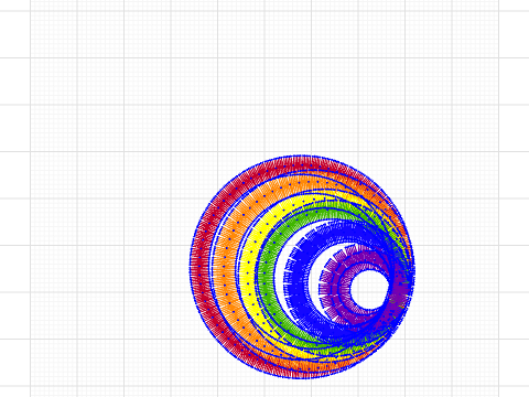 Rainbow Circle Embroidery-Density Warning