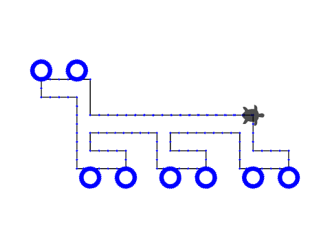 Centipede on rollerskates