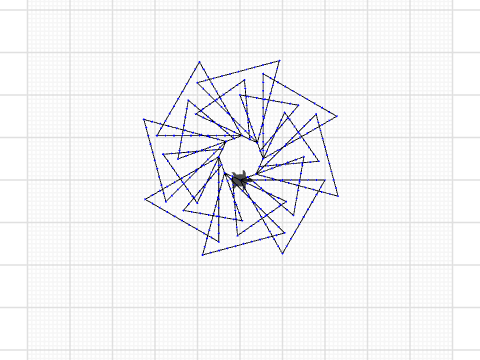 big little triangle round