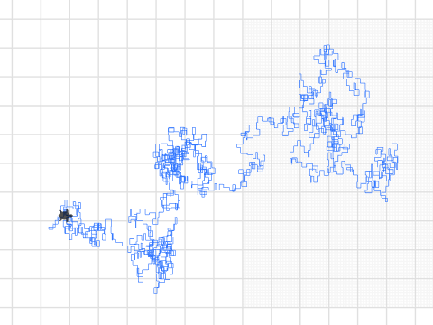 random walk (right angle)