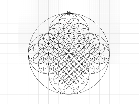 nested circles with arc block