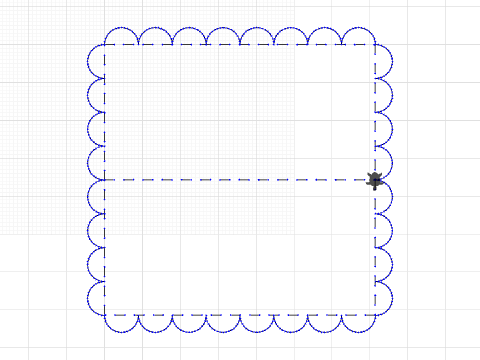 Scalloped roof for rubber band pop-up house