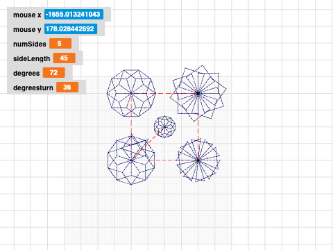 rotating polygons with functions