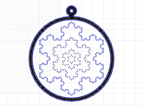 Koch Snowflake Ornament