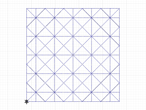 Sashiko - Koshi - Checks - Overlaid Check Pattern - Block