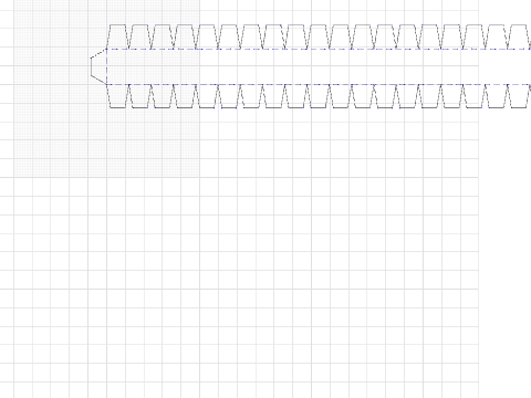 Nine Inch Strip For Turn with Two Tabs