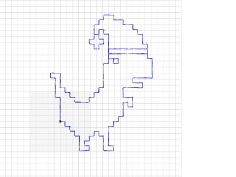 pixel draw program t-rex