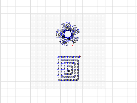 Computerizesed sewing flower