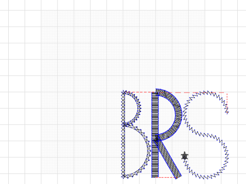 Letter BRS-embroidery stitches--