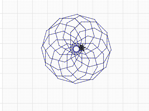 Drawing a triangle GM 2 - spirals also with triangles, circles and octagons