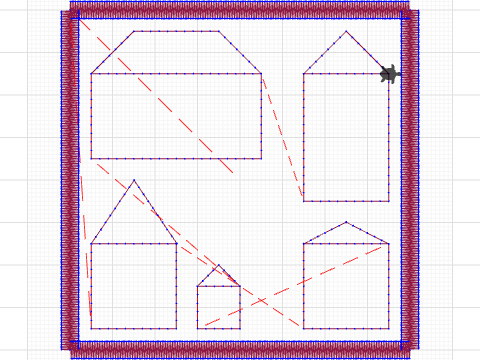 huizen met frame