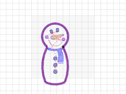 Candy Cane Snowman