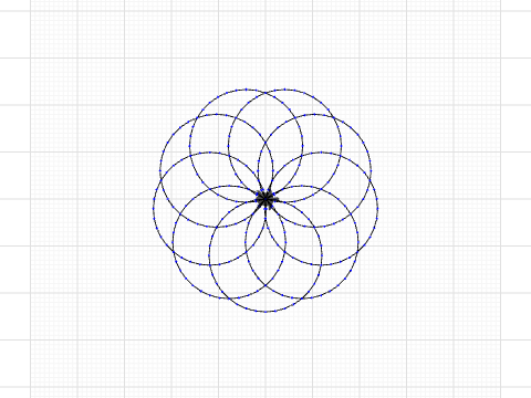 flower with circles