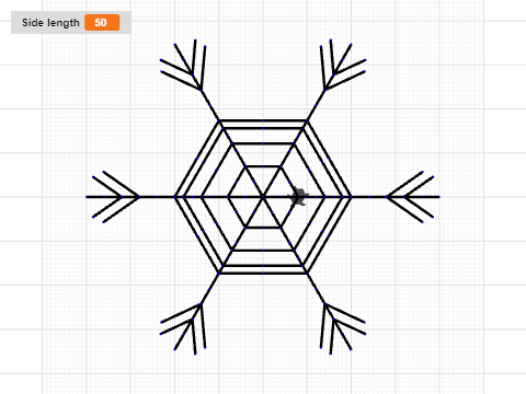 Snowflake coding project (Turtlestitch)