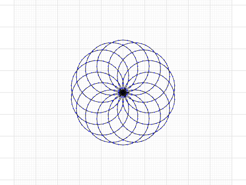 flower with circles