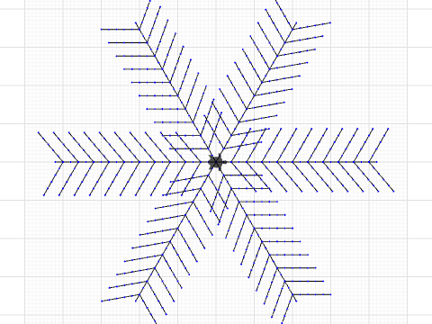 schneeflocke mit 6 ÄSTE