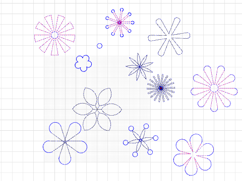 Coded Flowers to Import to Silhouette