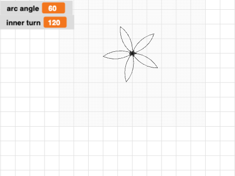 Flower Petal Study #2 - Petals Created With Arcs