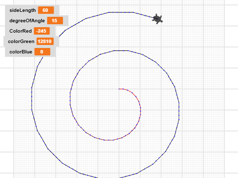 Multi-colored spirals