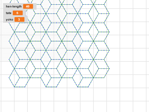 正6角形のみをつかったタイリング（120度と60度）