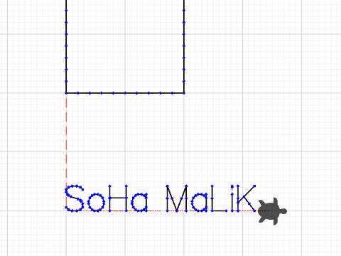 First Try at Turtle Stitch lesson 1 