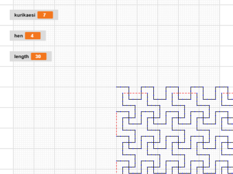 矩形波を縦横に組み合わせた模様1106