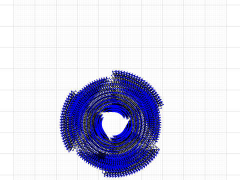 puntada de creu rodona blau