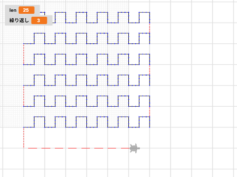 凸凹線の組み合わせ