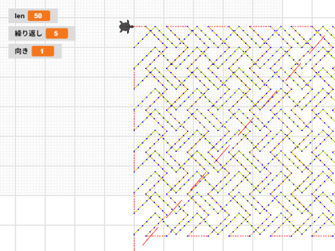 ジグザク線の組み合わせ