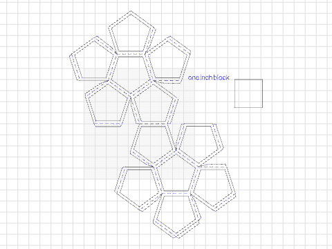 Platonic solid - Dodecahedron Net