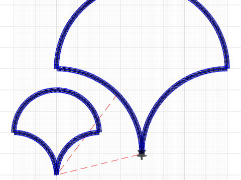 fan shape