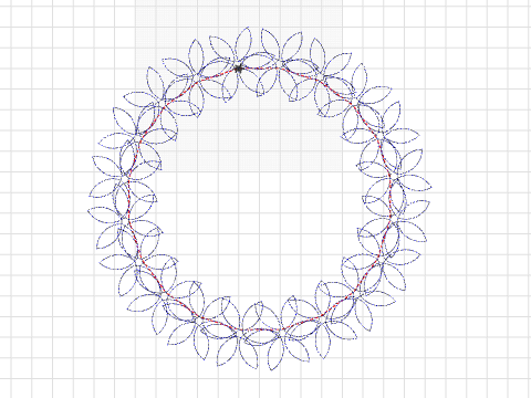 petals and flowers in a circle