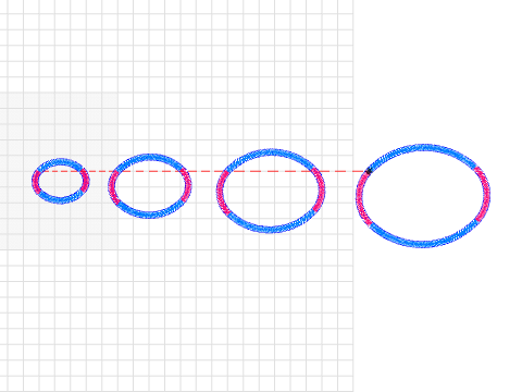 4 ovals with colors