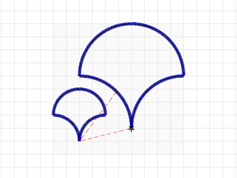 fan shape