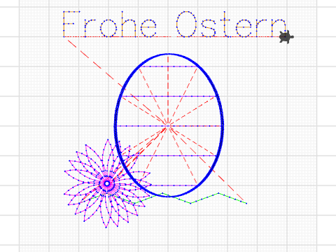 osterei mit streifenmuster