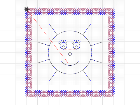 Mug Rug Sun #2
