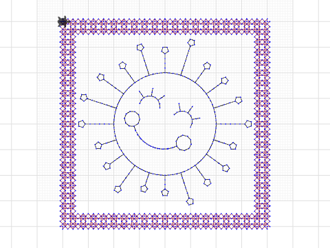 Mug Rug Sun #5